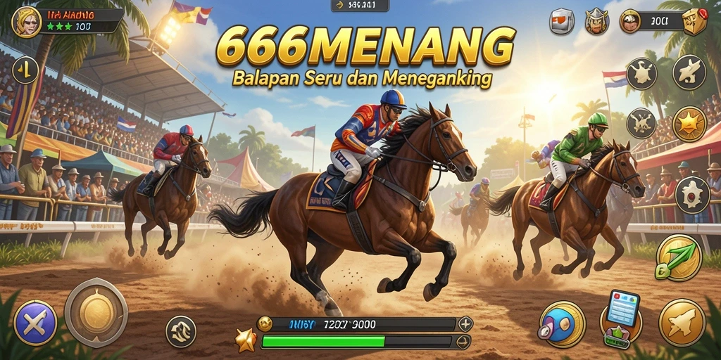 Tangkapan layar gameplay balapan mendebarkan di 666MENANG.