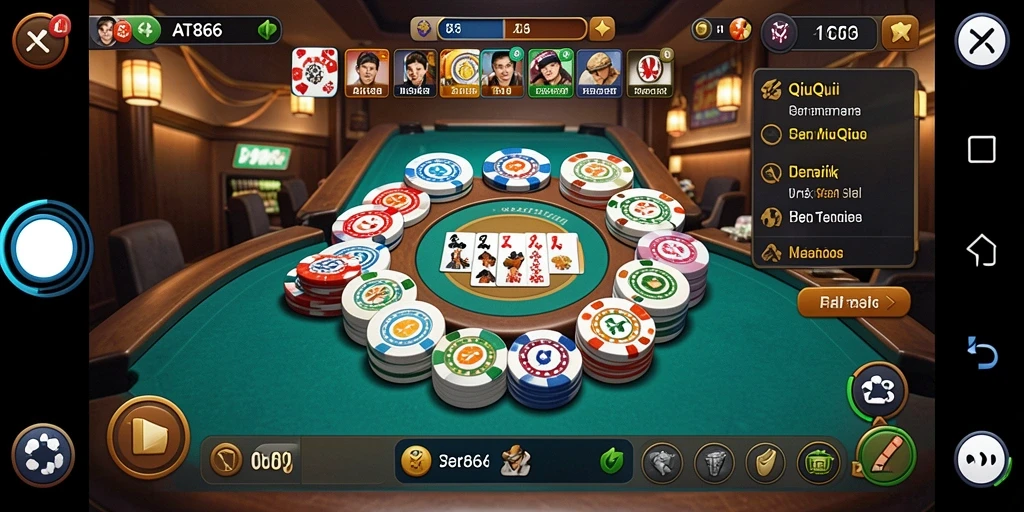Gameplay QiuQiu yang seru dan mendebarkan di AT866.