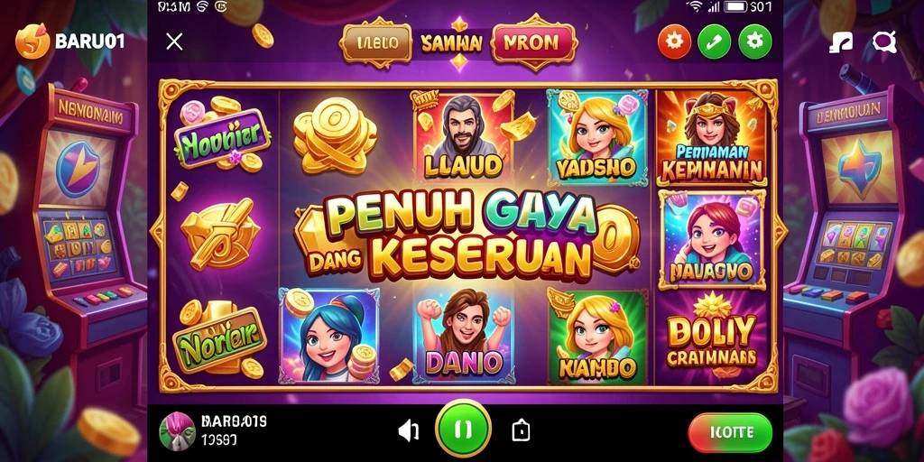 Tangkapan layar gameplay BARU01 dengan tampilan slot yang menarik.
