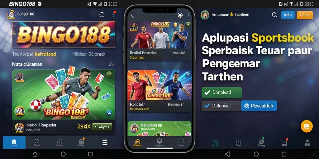 Tampilan utama BINGO188 saat melakukan taruhan olahraga.