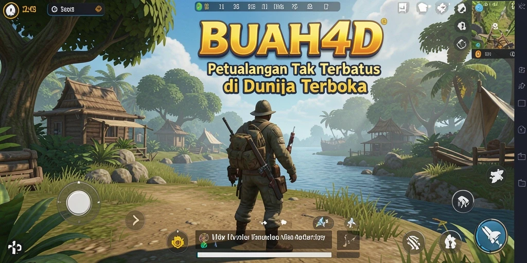 Tampilan gameplay di BUAH4D yang menakjubkan dan luas.