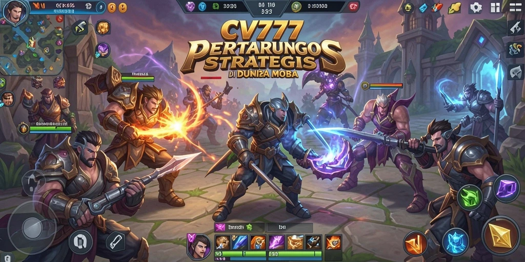 Tampilan menakjubkan dari pertempuran gameplay MOBA CV777.