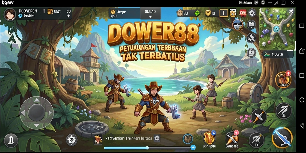 Gameplay mendalam DOWER88 dalam dunia terbuka yang menakjubkan.