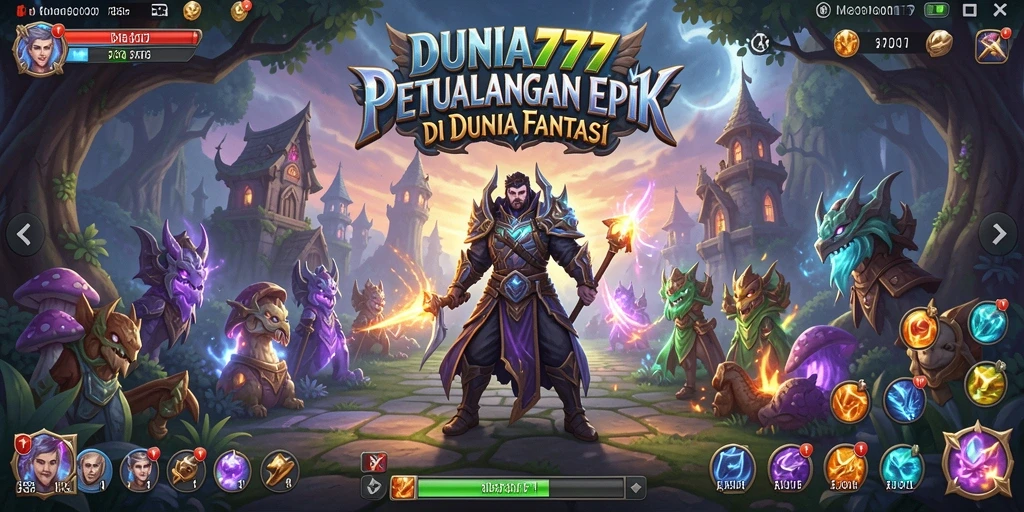 Tampilan gameplay DUNIA777 dengan pertarungan yang menegangkan dan visual menarik.