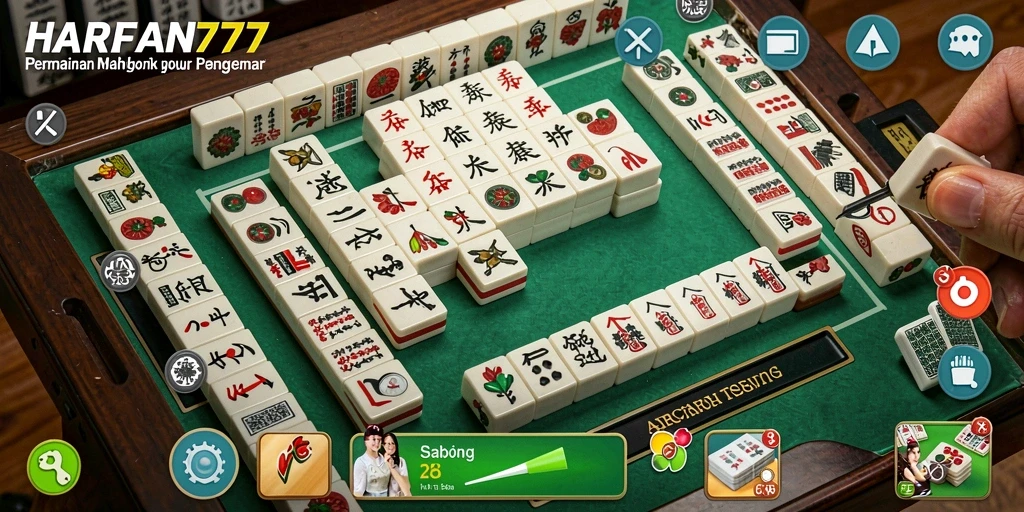 Tampilan gameplay <strong>HARAPAN777</strong> yang seru dengan mahjong yang menarik.