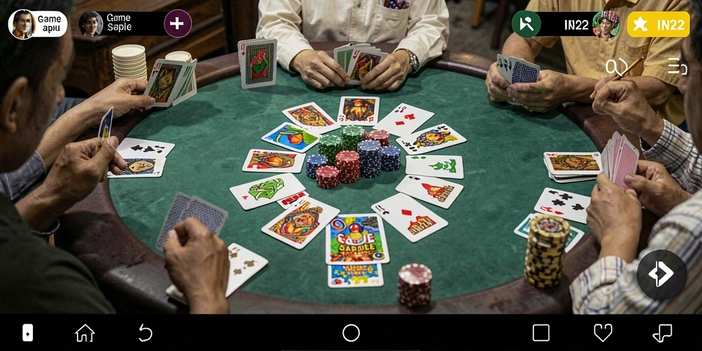 Tampilan gameplay IN22 yang menarik saat bermain Gaple.