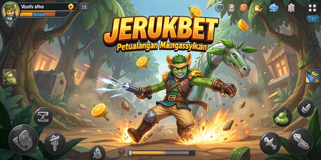 Tampilan gameplay menegangkan di JERUKBET dengan aksi yang intens.