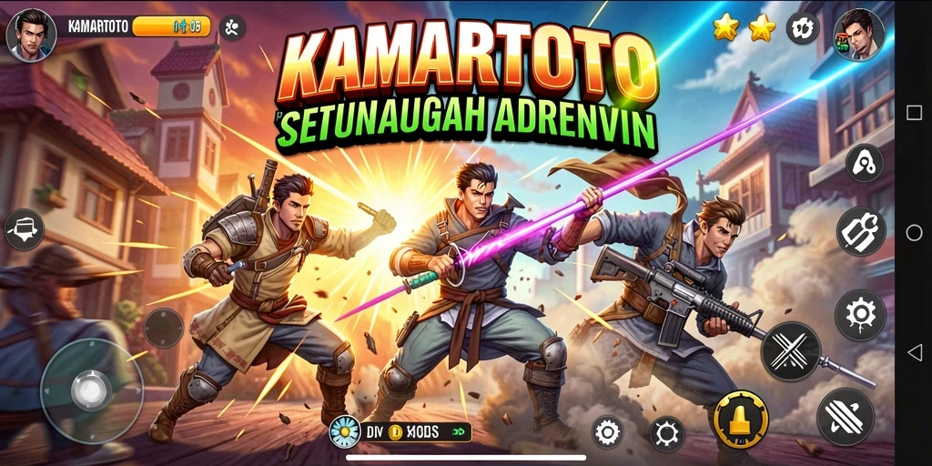 Screenshot gameplay KAMARTOTO menampilkan aksi mendebarkan dan grafis menawan.
