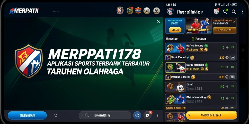 Screenshot gameplay <strong>MERPATI178</strong> yang menunjukkan opsi taruhan olahraga.