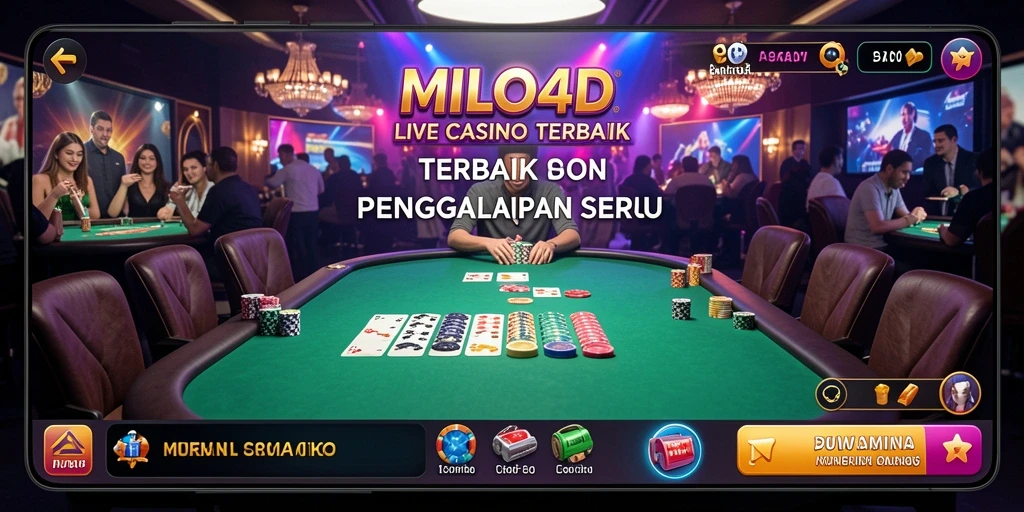 Screenshot utama MILO4D menampilkan gameplay seru di Live Casino.