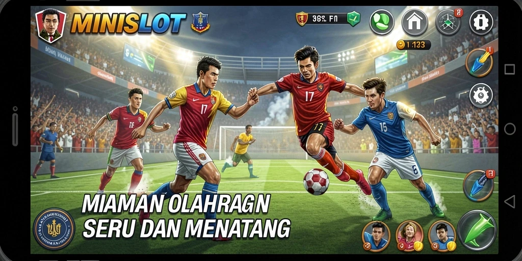 Tampilan gameplay seru MINISLOT dalam aksi olahraga.