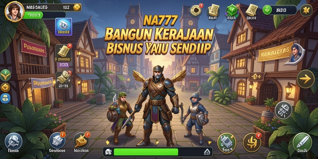 Screenshot gameplay NA777 menampilkan pengelolaan bisnis yang dinamis.