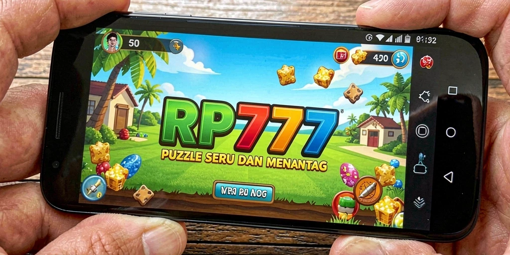 Tampilan gameplay yang menarik dari RP777 saat bermain puzzle.