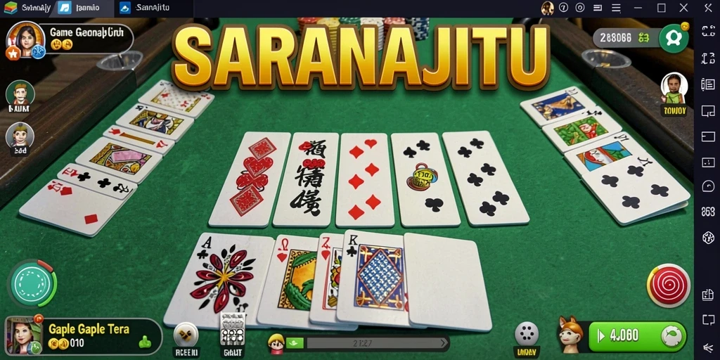 Tampilan gameplay SARANAJITU yang seru dan menantang.