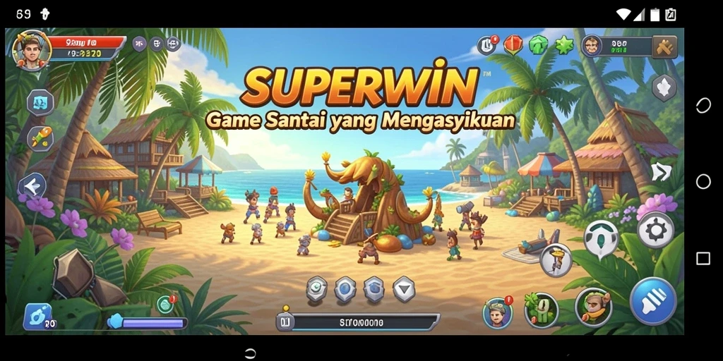 Tampilan gameplay <strong>SUPERWIN</strong> yang menarik dan penuh warna.