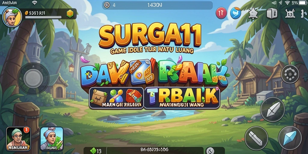 Tampilan gameplay SURGA11, menarik dan penuh warna dalam genre Idle.
