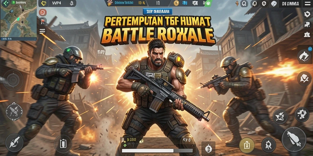 Screenshot gameplay SVIP4 yang intens dan mendebarkan di medan pertempuran.