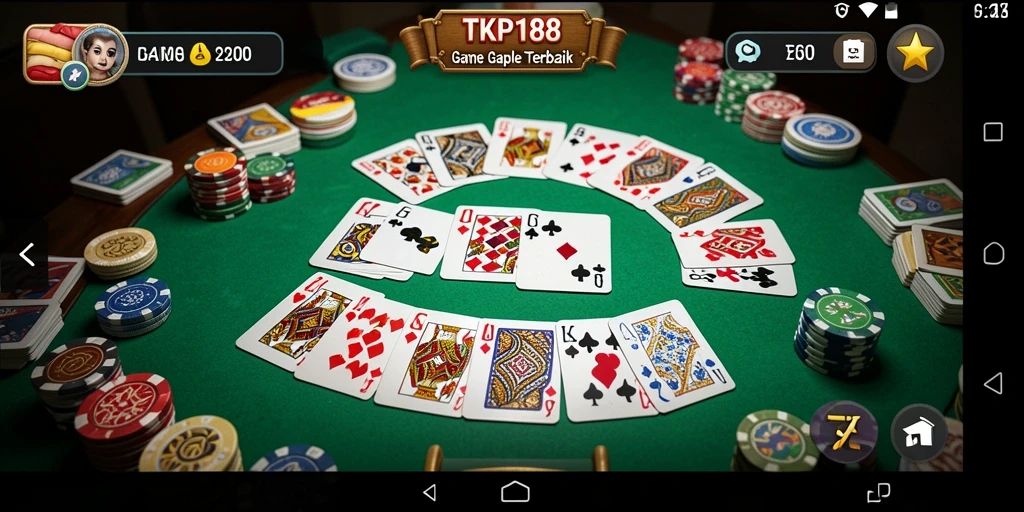 Gameplay seru TKP188 menampilkan momen-momen penting permainan Gaple.