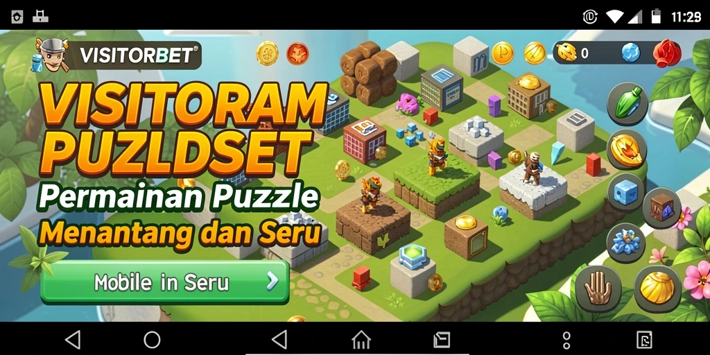 Tampilan gameplay VISITORBET yang menambah keseruan bermain Puzzle.