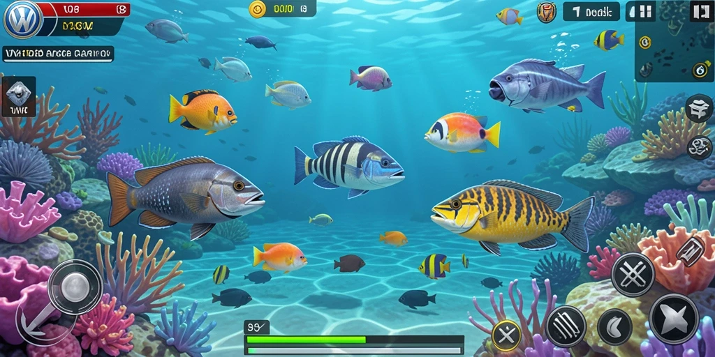 Tampilan gameplay Tembak Ikan VW108 yang memukau dan penuh aksi.