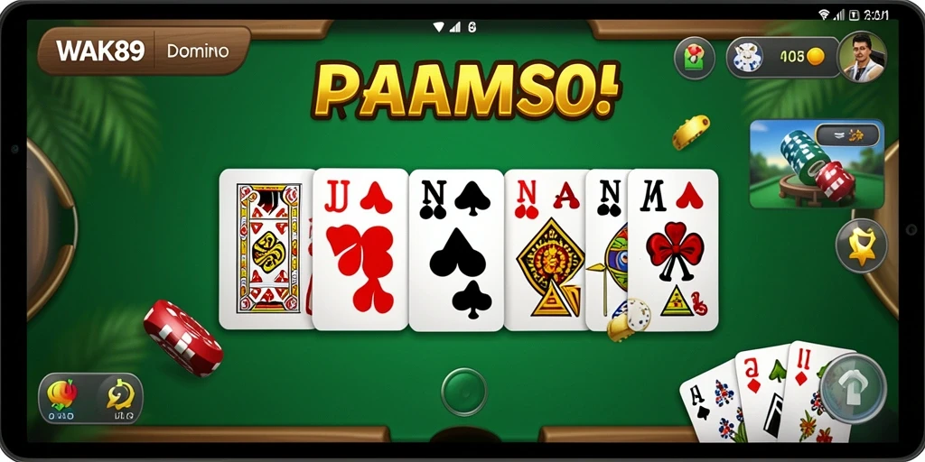 Tampilan menarik gameplay Domino yang seru dan interaktif.