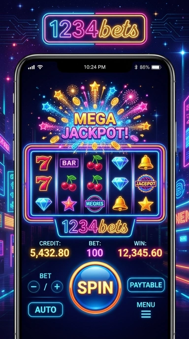 Screenshot fitur unggulan di aplikasi 1234bets.